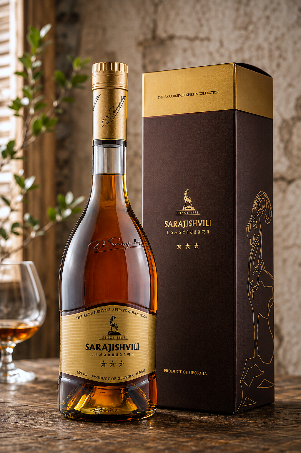 sarajishvili サラジシュビリ　ブランデー 3 Year Old SARAJISHVILI Brandy 700mL | TAMADA