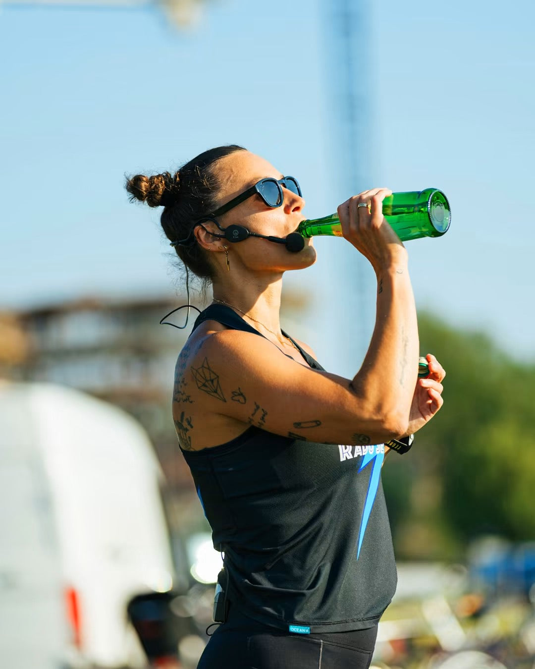 Woman enjoying Nabeghlavi mineral water