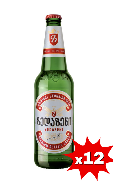 Zedazeni Georgian Beer x12 500ml (Glass Bottle) 5% - TAMADA