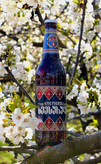 Khevsuruli Lager Georgian Beer 12* 500ml (Glass Bottle) 4.9% - TAMADA