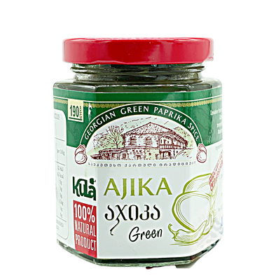 HOT Georgian Adjika Green Peppers Sauce 190g - TAMADA